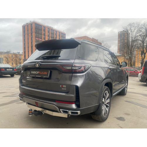 Фаркоп TCC для CHANGAN CS95 2024- Арт. TCU00421 (надпись Changan) (с отсекателем выхлопных газов, бампер не греется)