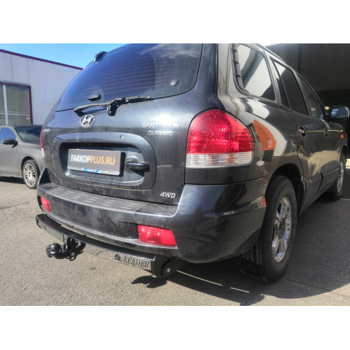 Фаркоп Лидер Плюс на HYUNDAI Santa Fe Classic 2000–2006  Арт. H205-A(N)  (C НЕРЖАВЕЮЩЕЙ ПЛАСТИНОЙ)