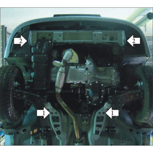 Защита Картера двигателя, КПП MOTODOR для Chevrolet Lanos 2005-2009, Сталь 2 мм - Арт. 3017