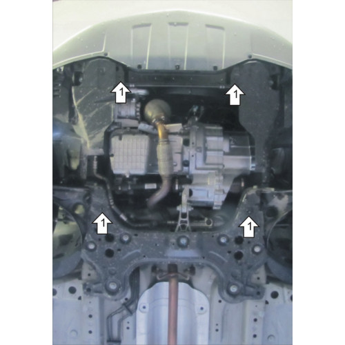 Защита Картера двигателя, КПП MOTODOR для Chevrolet Cobalt 2011-2025, Сталь 2 мм - Арт. 3036