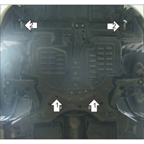 Защита Картера двигателя, КПП MOTODOR для Geely Vision 2005-2015, Сталь 2 мм - Арт. 4203