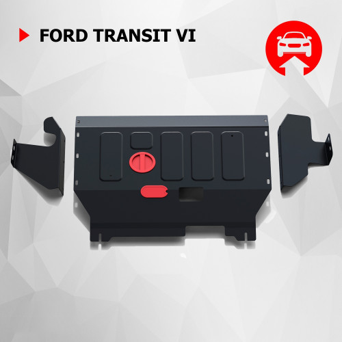 Защита Картера двигателя, КПП АвтоБроня для Ford Transit 2006-2014, Сталь 45778 мм - Арт. 111.01833.1