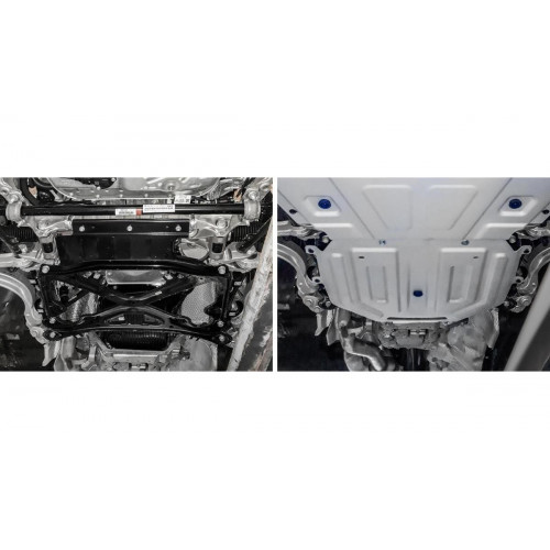 Защита КПП Rival для Volkswagen Touareg 2018-, Алюминий 3 мм - Арт. 333.5871.1