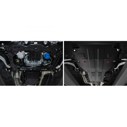 Защита Картера двигателя, КПП, Раздаточной коробки АвтоБроня для Genesis G70 2021- I рестайлинг, Сталь 45778 мм - Арт. K111.02841.1